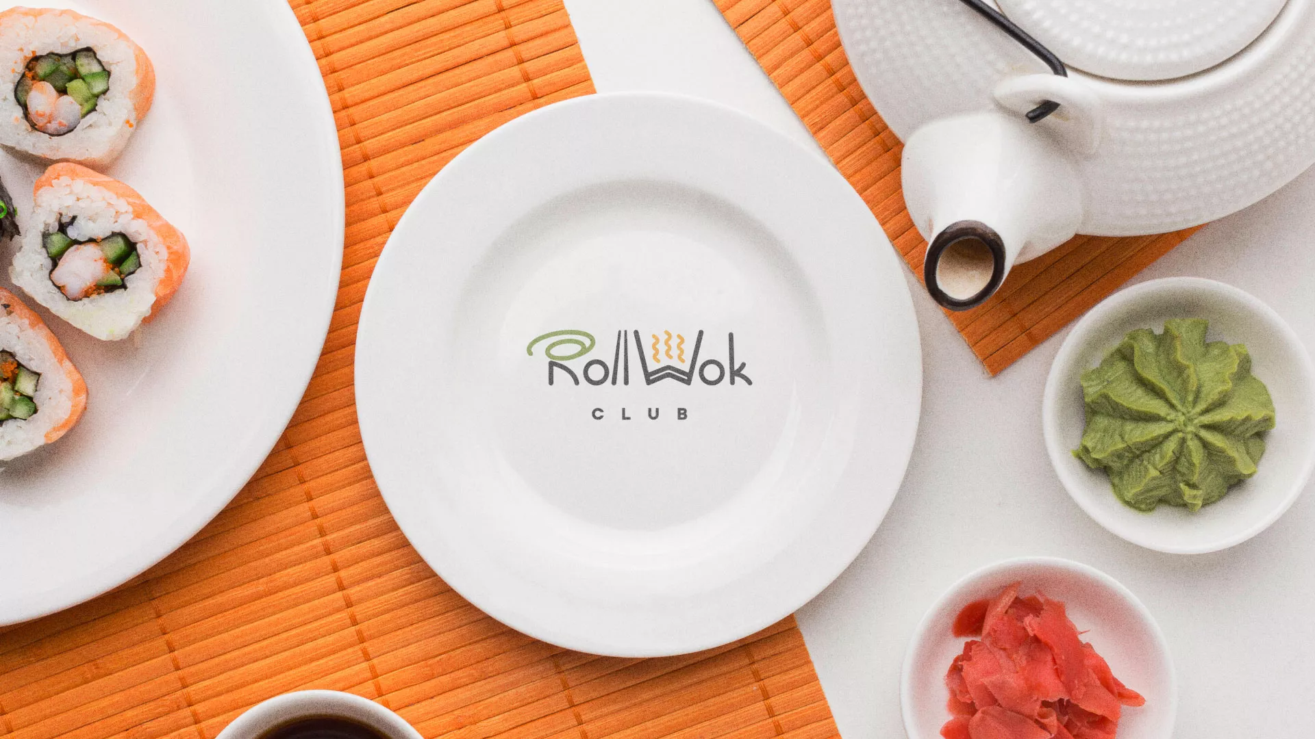 Разработка логотипа и фирменного стиля в Новочебоксарске для суши-бара «Roll Wok Club» Разработка логотипа и фирменного стиля в Новочебоксарске для суши-бара «Roll Wok Club»
